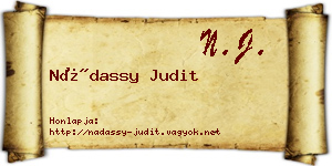 Nádassy Judit névjegykártya